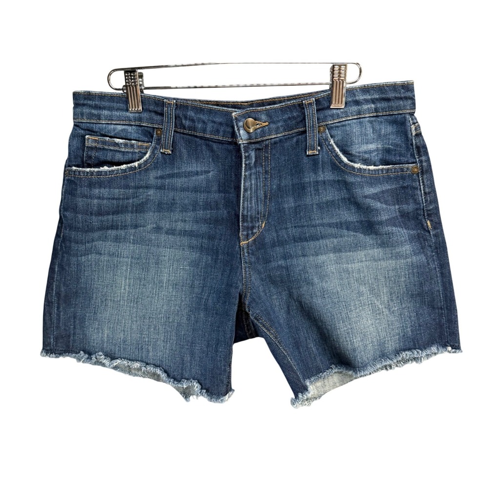 Joes Jeans Cut Off Colletti Denim Shorts Womens 27 Blue Frayed Hem Streetwear